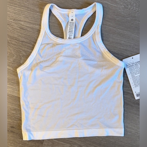 Lululemon Swiftly Tech Cropped Racerback Tank Top 2.0White size 6 NWT - Picture 1 of 5